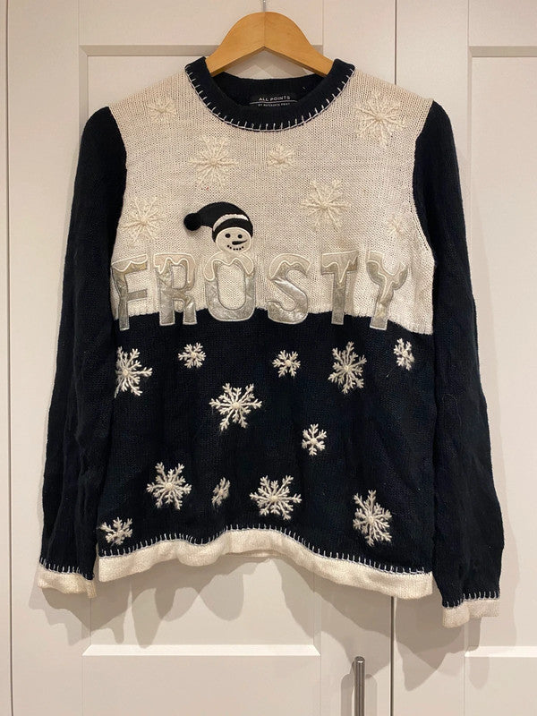 All Points “Frosty” Snowman Christmas Sweater – Size S