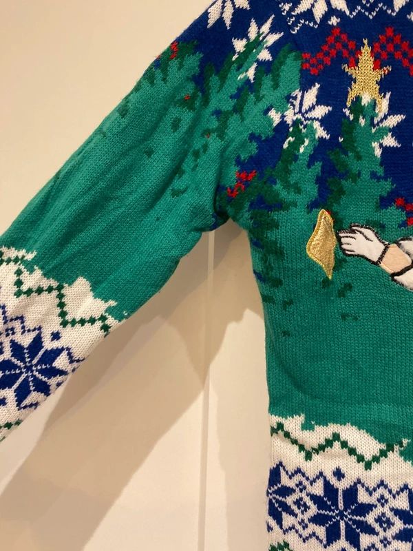 Men’s Christmas Jumper Santa Reindeer Festive Knit Size S