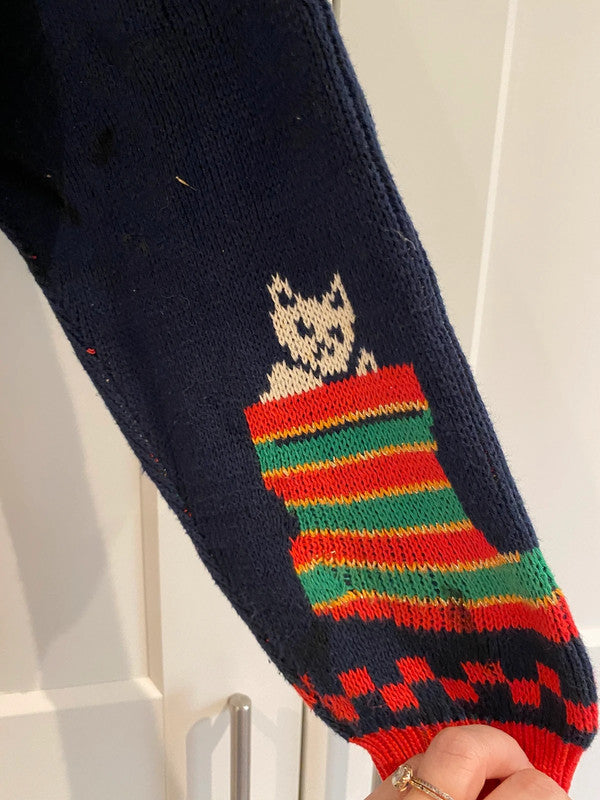 Sweater Loft Vintage Christmas Jumper – Navy – Size M