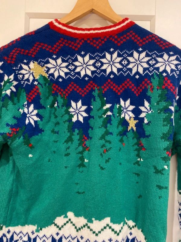 Men’s Christmas Jumper Santa Reindeer Festive Knit Size S