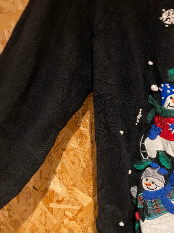 Vintage B P Designs Snowman Christmas Jumper (Fits Like Large)
