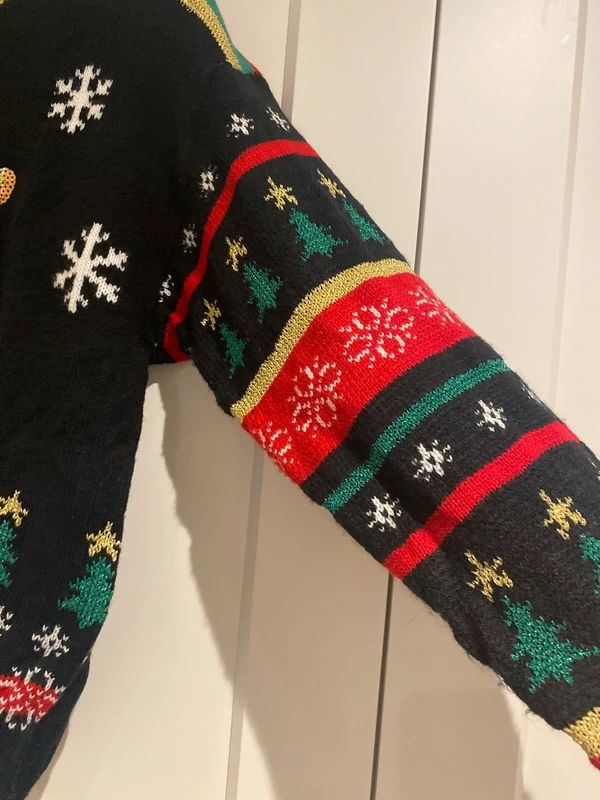 Blizzard Bay Christmas Jumper Pug Dog Novelty Black Festive Knit Small