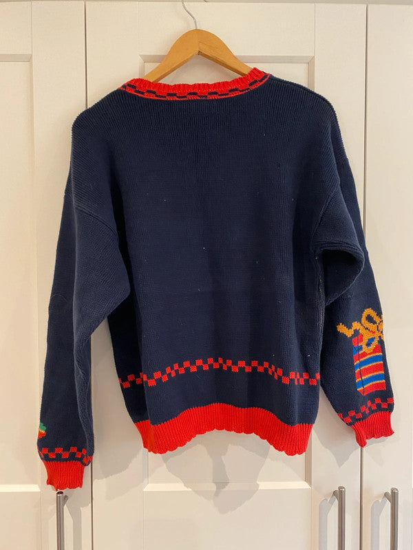 Sweater Loft Vintage Christmas Jumper – Navy – Size M