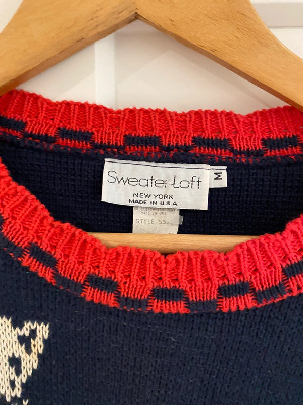 Sweater Loft Vintage Christmas Jumper – Navy – Size M