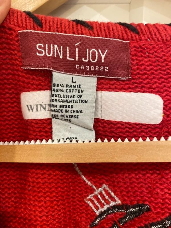 Women’s Christmas Embellished Knit Vest Sun Li Joy Size L (Fits UK 16) Festive
