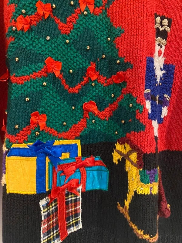 Vintage Christmas Embellished Christmas Jumper
