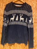 Old Navy Fair Isle Reindeer Christmas Jumper – Navy & White