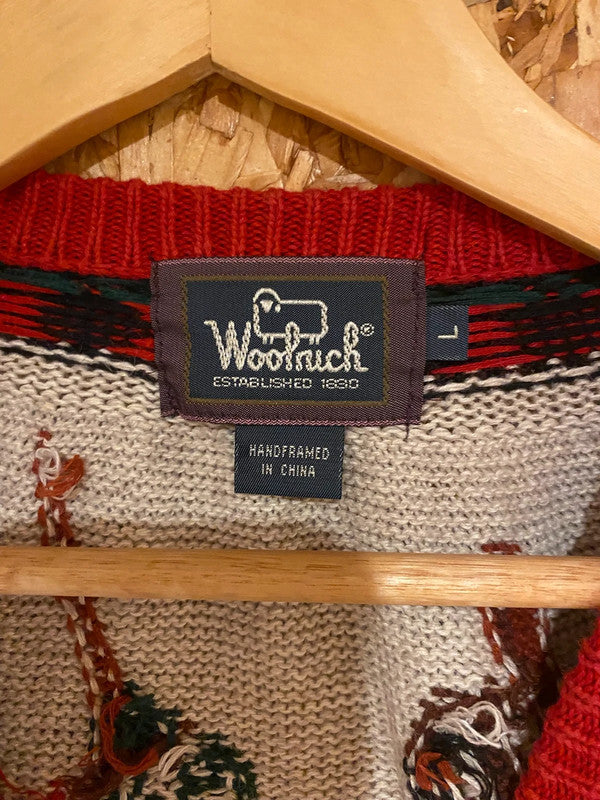 Vintage Woolrich Autumn Harvest Cardigan (L)