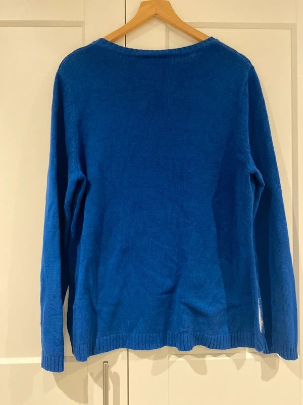 Breckenridge Blue Snowman Christmas Jumper – Size XL