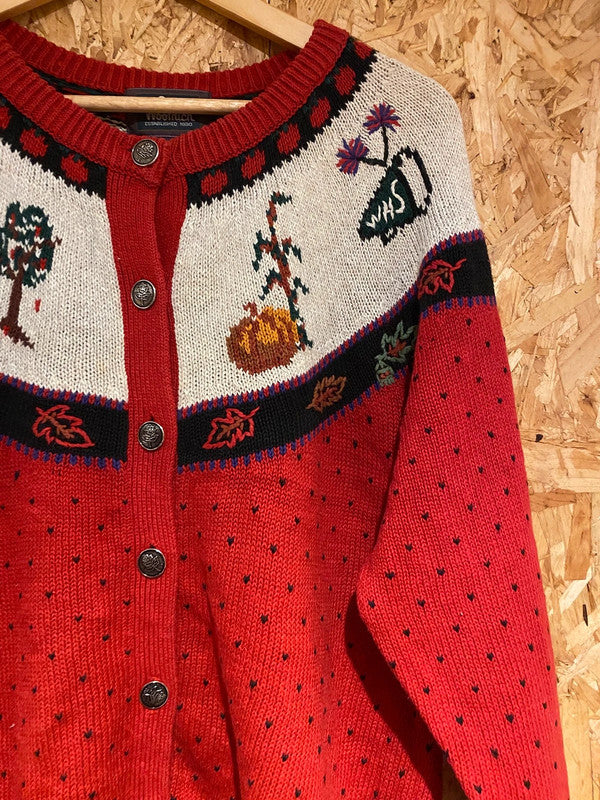 Vintage Woolrich Autumn Harvest Cardigan (L)