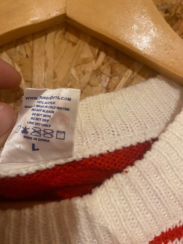 FunQi Gifts Red Christmas Jumper – Size L