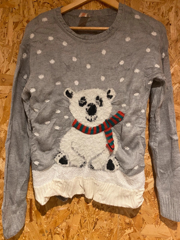 Holiday Time Polar Bear Christmas Jumper (S / UK 8–10)
