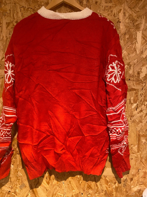 FunQi Gifts Red Christmas Jumper – Size L