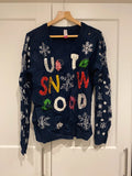 Navy “Up to Snow Good” Christmas Jumper – Fits Like a uk 12