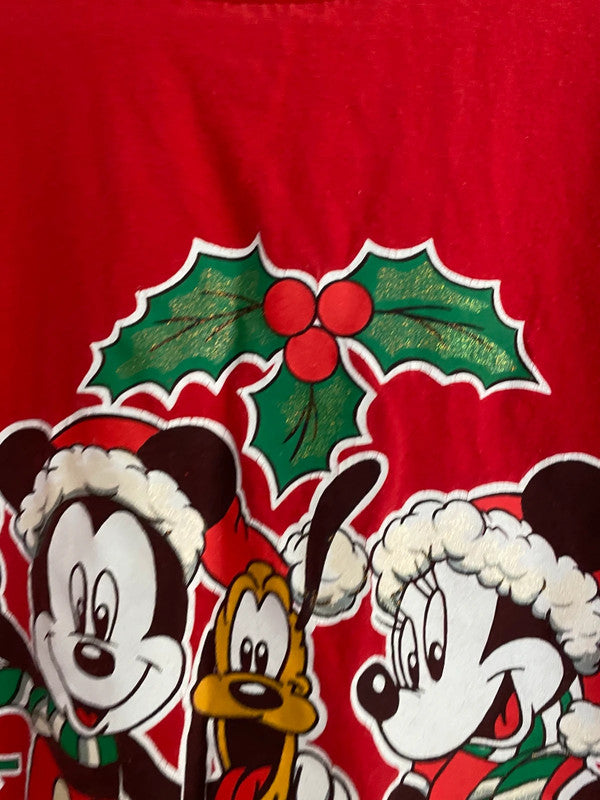 Vintage Disney Mickey Unlimited Christmas T-Shirt – Red