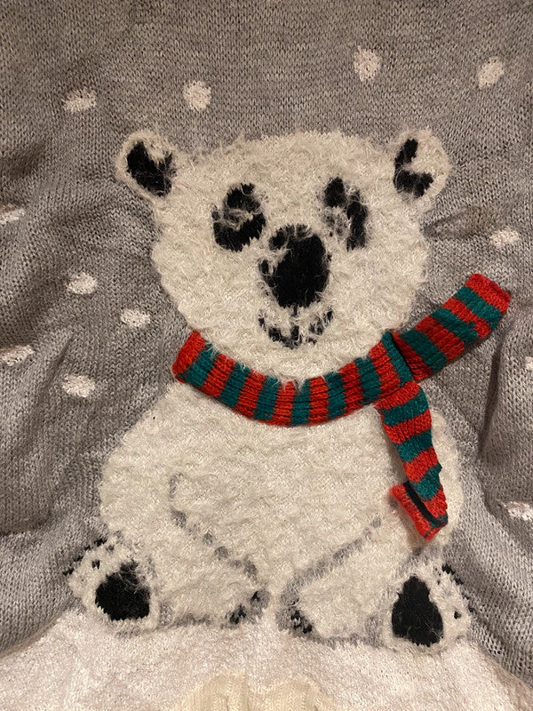 Holiday Time Polar Bear Christmas Jumper (S / UK 8–10)