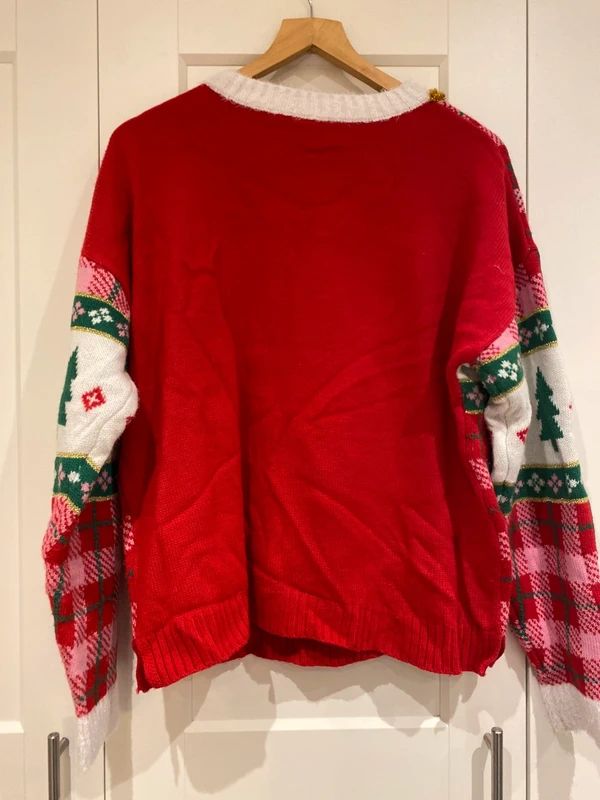 Women’s Christmas Jumper “Merry” Festive Knitted XL (16-18)
