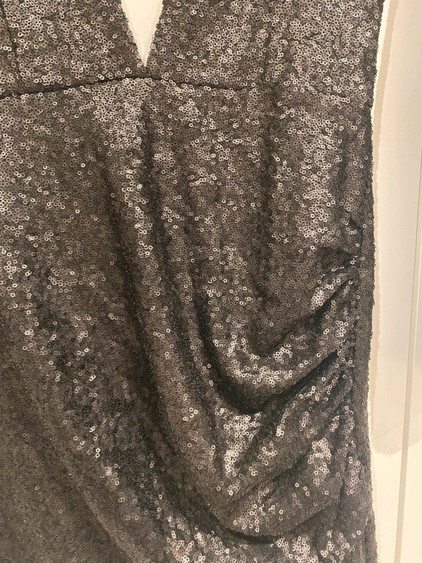 Lili London Black Sequin Bodycon Mini Dress Size 10 - New with Tags