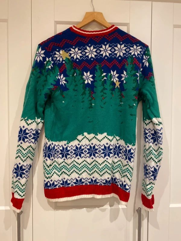 Men’s Christmas Jumper Santa Reindeer Festive Knit Size S
