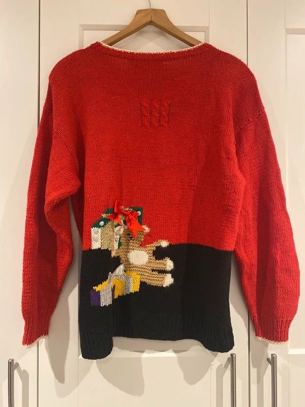 Vintage Christmas Embellished Christmas Jumper