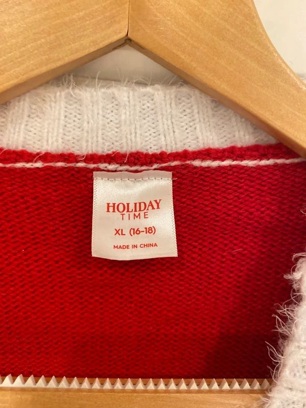 Women’s Christmas Jumper “Merry” Festive Knitted XL (16-18)