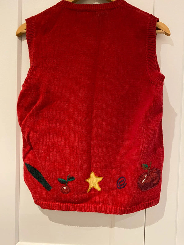 Talbots Festive Knit Vest / Waistcoat – Vintage Style – Size M