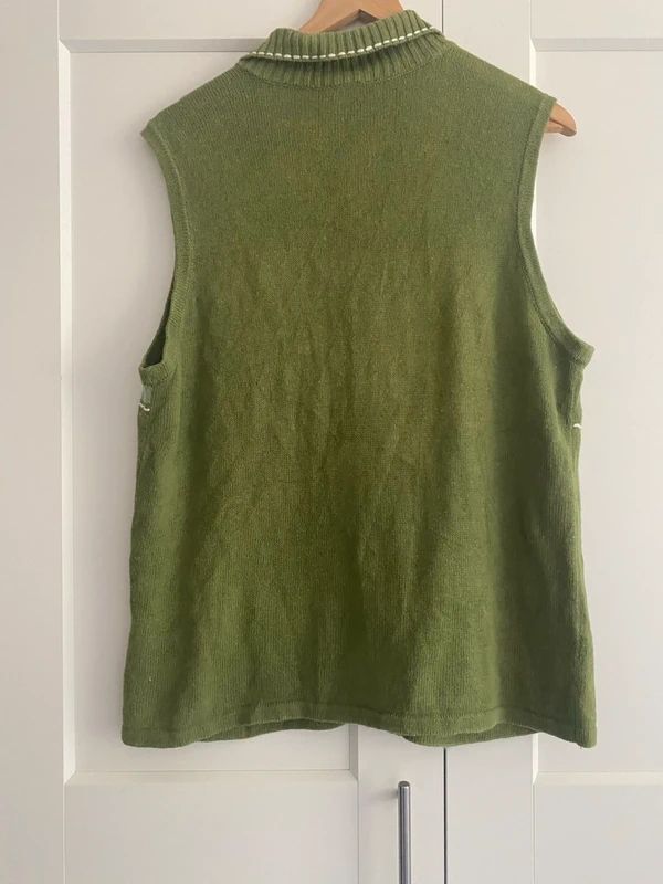 Vintage Christmas Penguin Knit Vest Gilet Women’s 16–18