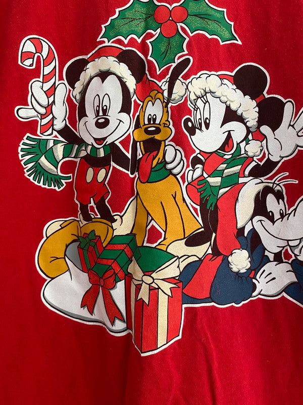 Vintage Disney Mickey Unlimited Christmas T-Shirt – Red