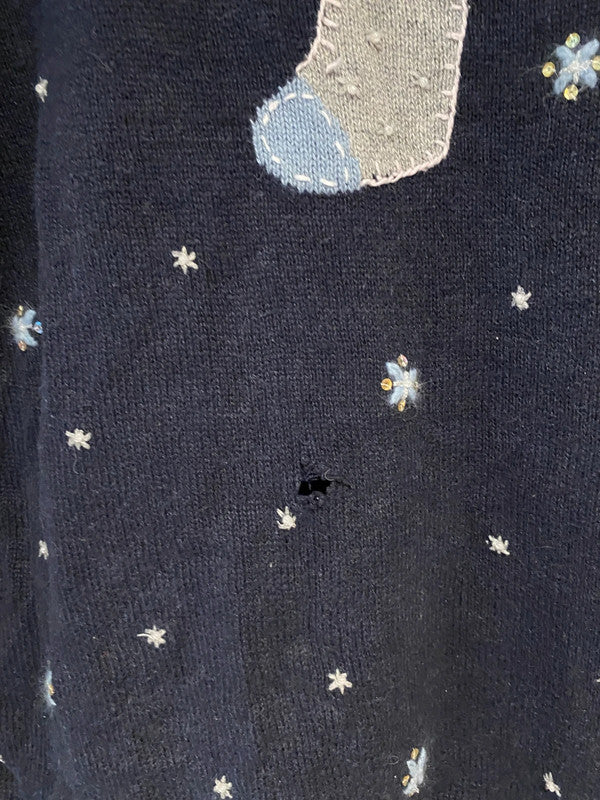 Christopher & Banks Hand Embroidered “JOY” Christmas Sweater – Size L