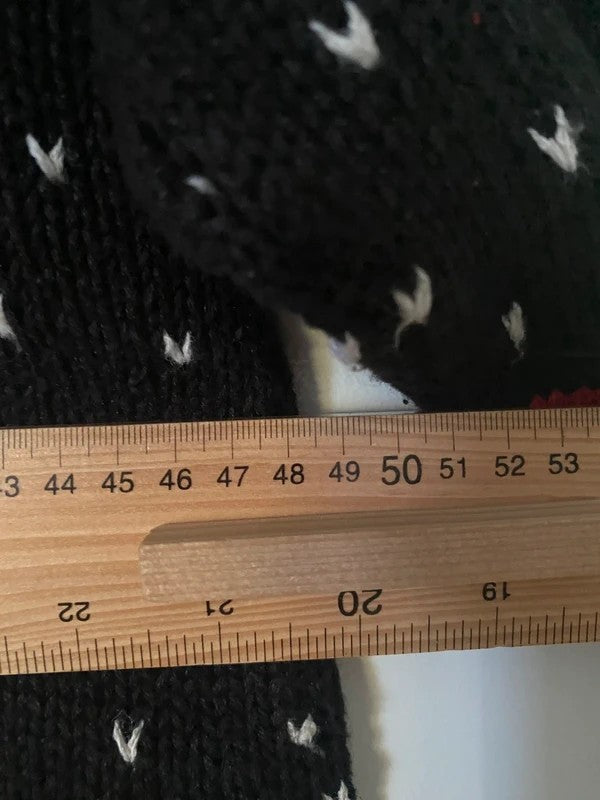 Vintage Lauren Hansen Christmas Jumper Medium 3D Baubles Festive Knit