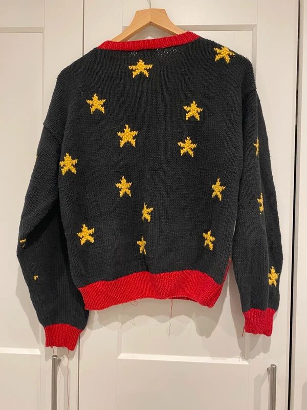 Vintage Lucia Christmas jumper Santa festive knit size L (fits UK 12-14)