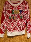Holiday Time Red Sequin “Merry Christmas” Jumper – Size S