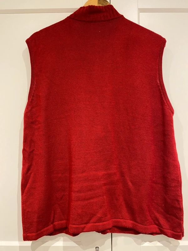 Southern Lady Christmas Jumper Vest Red Snowflake Embellished UK 14–16