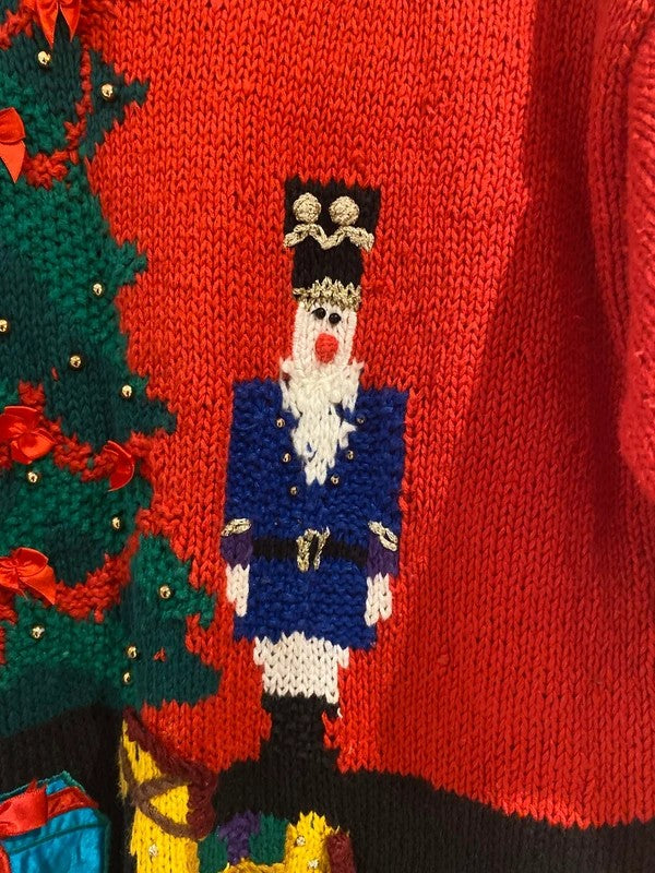 Vintage Christmas Embellished Christmas Jumper