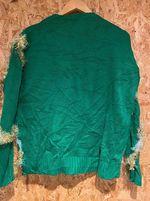 Rudolph Christmas Jumper – Green – Size m