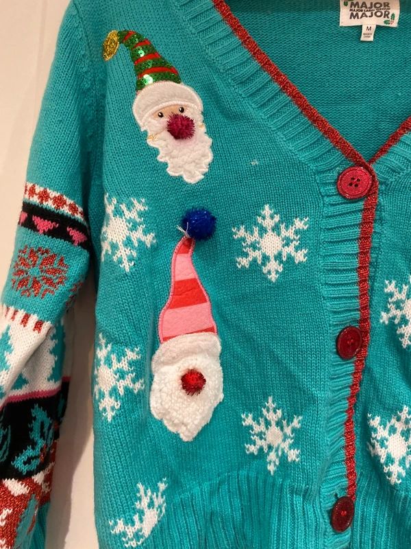 Women’s Christmas Gonk Cardigan Major Size M Festive Novelty