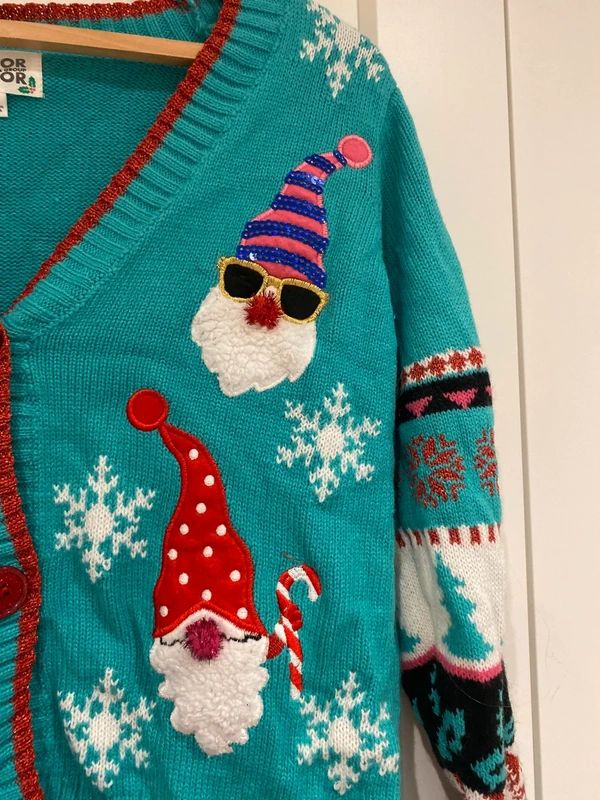Women’s Christmas Gonk Cardigan Major Size M Festive Novelty