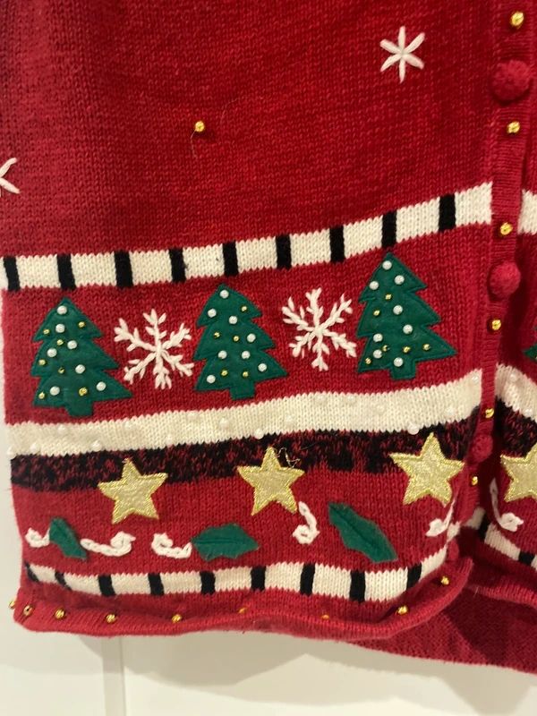Vintage Christmas Knit Vest – Erika – Festive Jumper – Fits UK 14