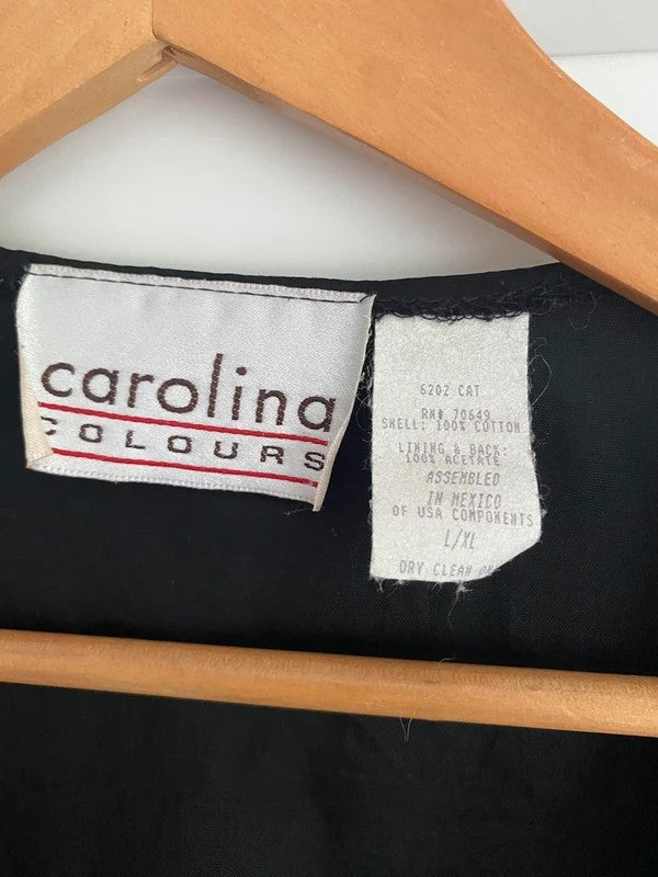 Vintage Carolina Colours Christmas Santa Waistcoat Vest L/XL Festive Cotton