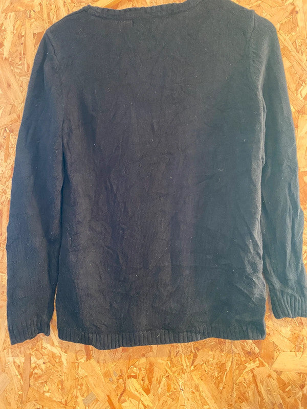 Style & Co Petite Black Sweater – Polar Bear Design (Size PL)