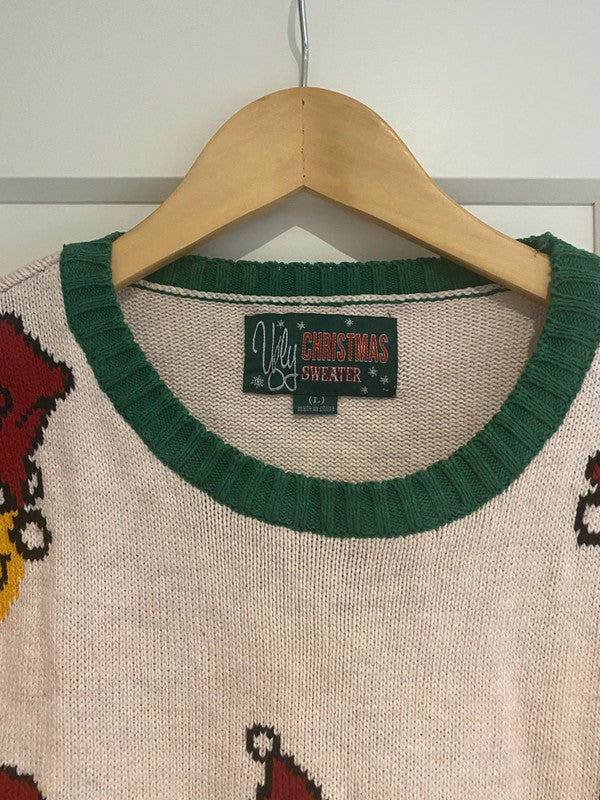 Ugly Christmas Sweater – Emoji Faces – Size L