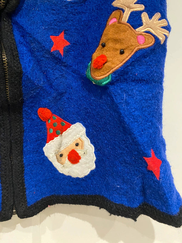 Vintage Lisa International Christmas Vest – Fits Like XS – Wool – Has Flaws