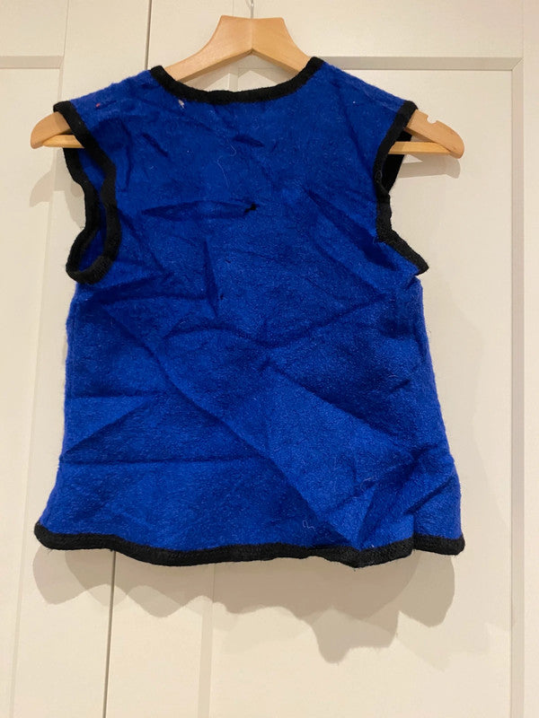 Vintage Lisa International Christmas Vest – Fits Like XS – Wool – Has Flaws