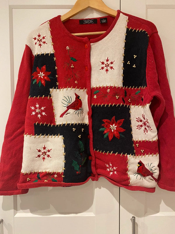 Crystal-Kobe Christmas Cardigan – Size L