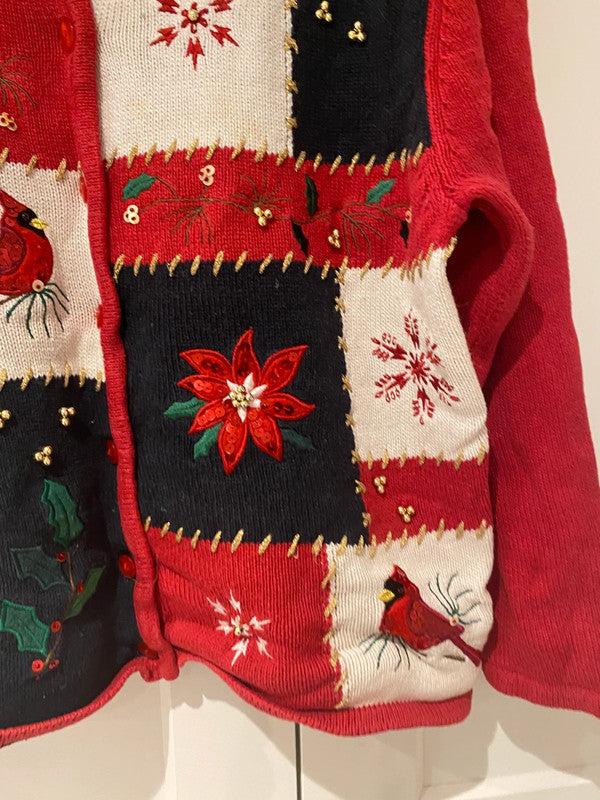 Crystal-Kobe Christmas Cardigan – Size L