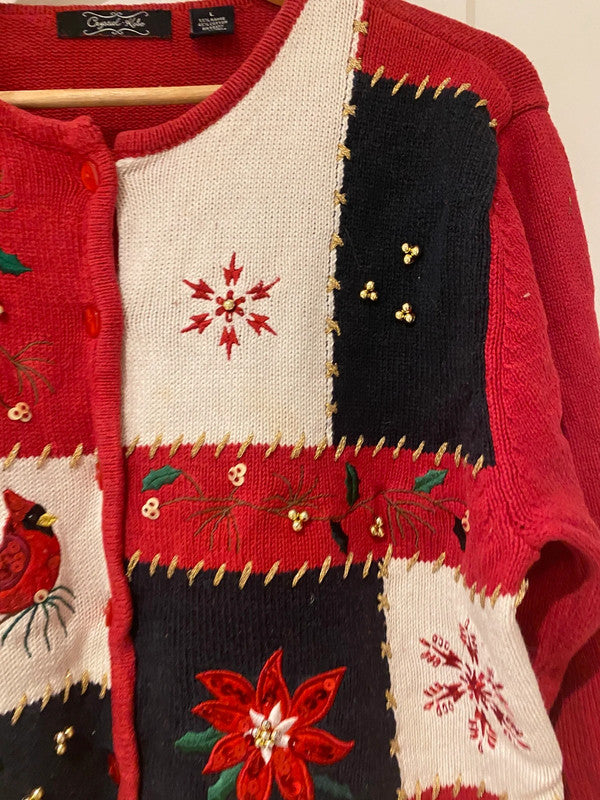 Crystal-Kobe Christmas Cardigan – Size L
