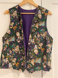 Handmade Reversible Christmas Santa Waistcoat Purple Festive Vintage UK 10–12