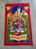 Vintage Christmas Tea Towel – Seasons Greetings 100% Cotton