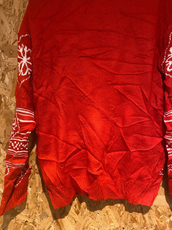 FunQi Gifts Red Christmas Jumper – Size L