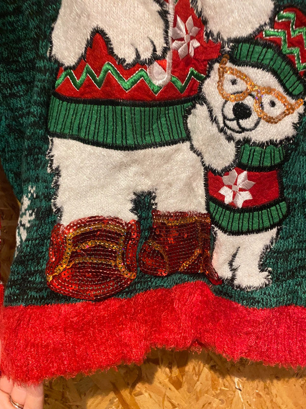 Green Christmas Polar Bear Sweater XL – United States Sweaters